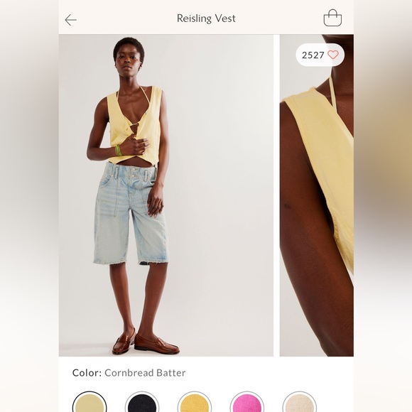 Free People Reisling Vest in “Cornbread Batter” - Picture 3 of 11